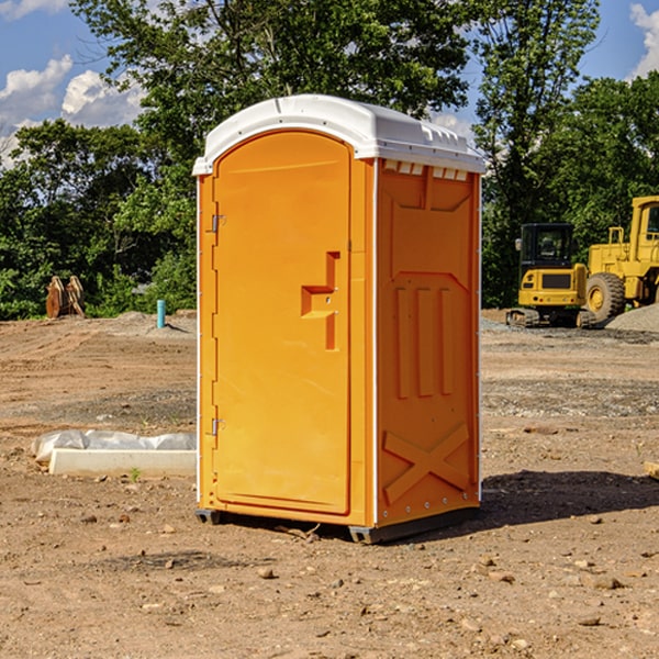 how often are the portable restrooms cleaned and serviced during a rental period in Dresden Ohio